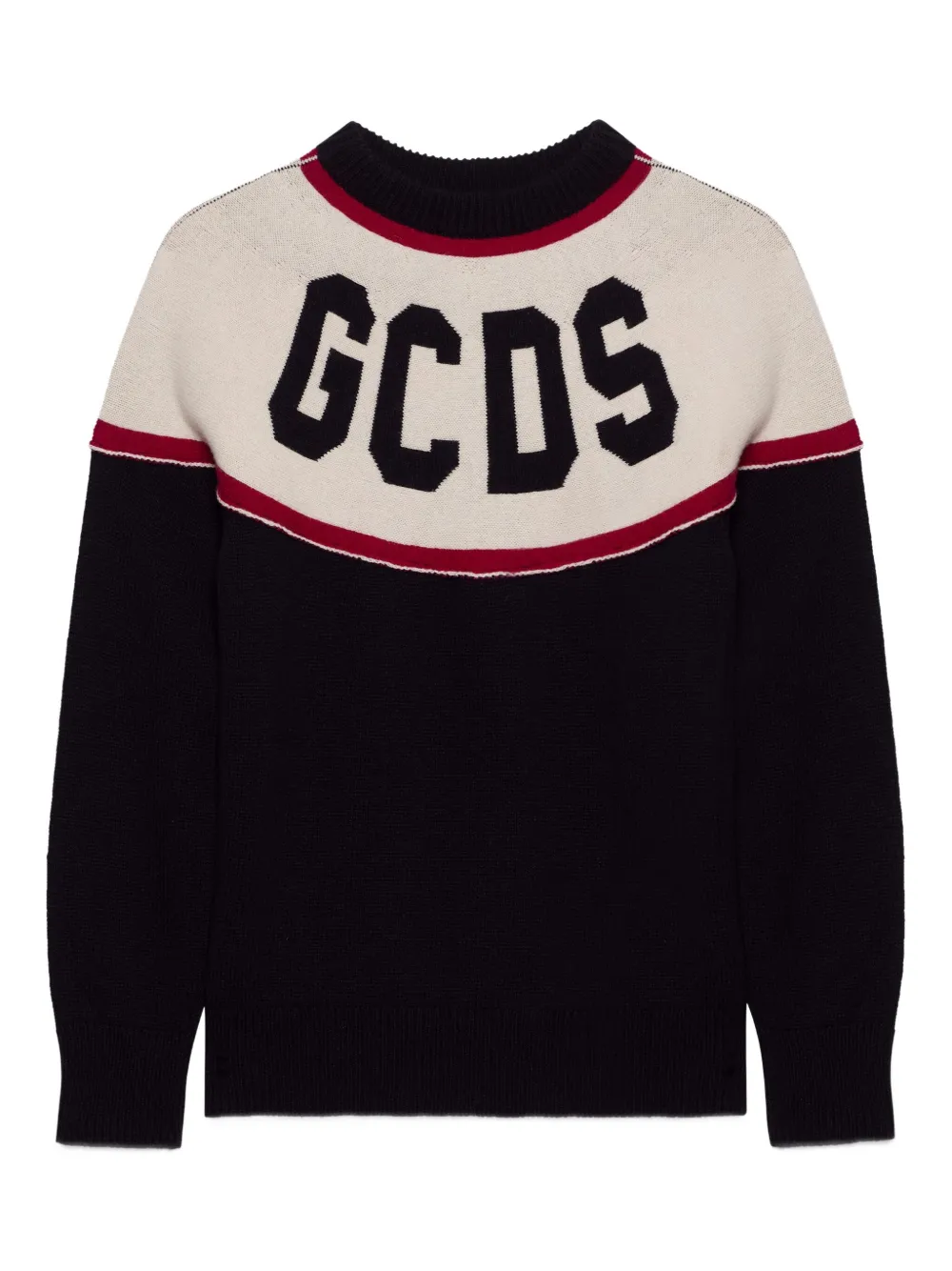 GCDS suéter con logo en intarsia | negro | Image 1