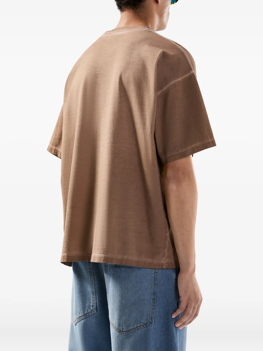 GCDS T-shirt met logodetail Bruin