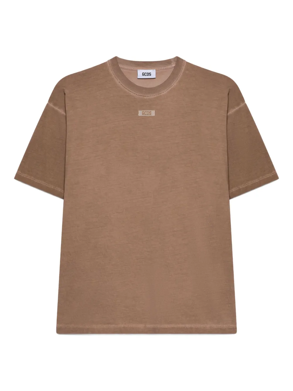 GCDS logo-detail cotton T-shirt | Brown | Image 1