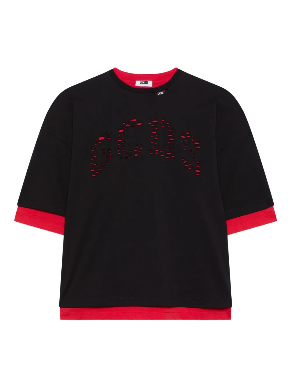 GCDS logo-embellishment T-shirt | Black | Image 1