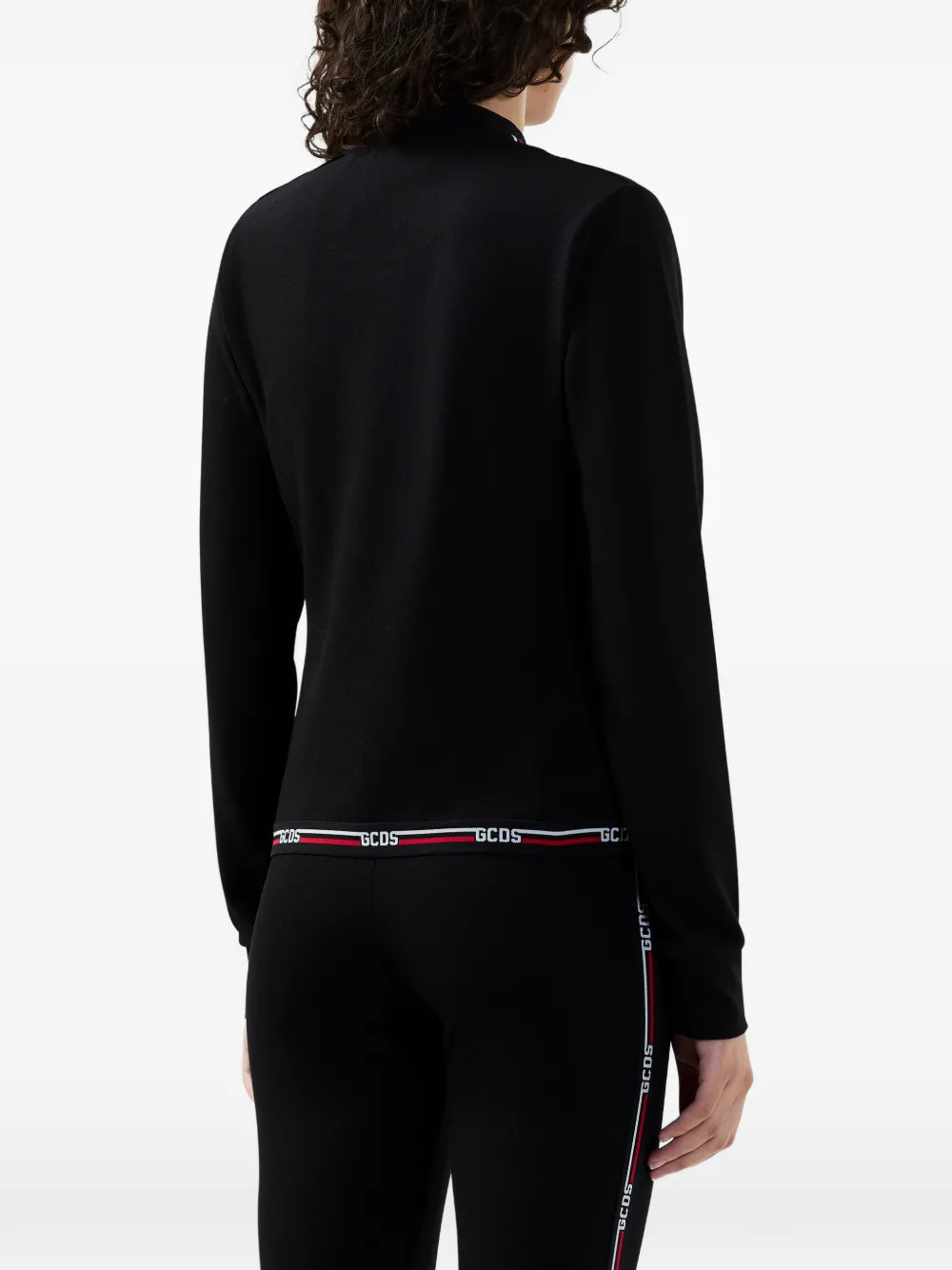 Gcds Zip-collar Sweater In Black