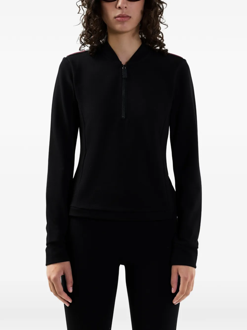 Gcds Zip-collar Sweater In Black