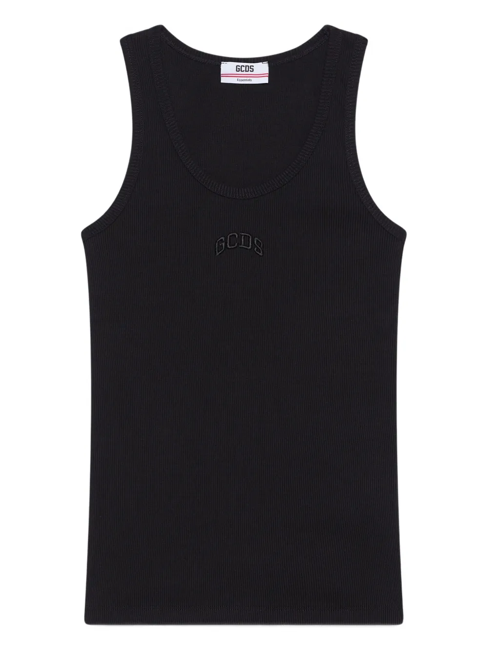 Gcds Geripptes Tanktop Mit Stickerei In Black