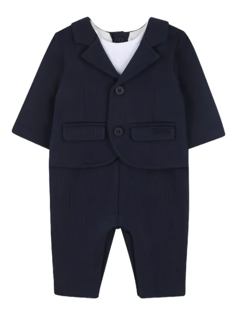 BOSS Kidswear romper estilo blazer con dos botones