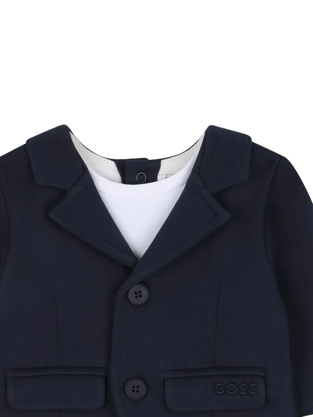 BOSS Kidswear Romper met blazer met twee knopen Blauw