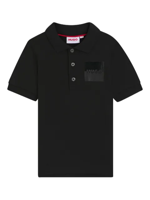 HUGO KIDS logo-plaque polo shirt