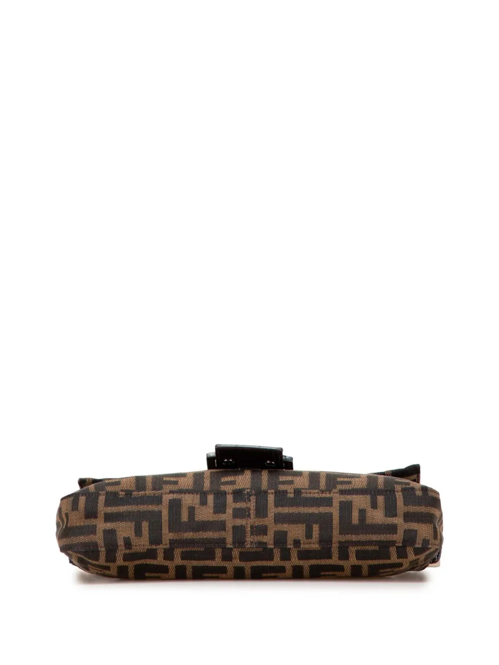 Pre-owned Fendi 20th Century Zucca Canvas Baguette Shoulder Bag In Brown