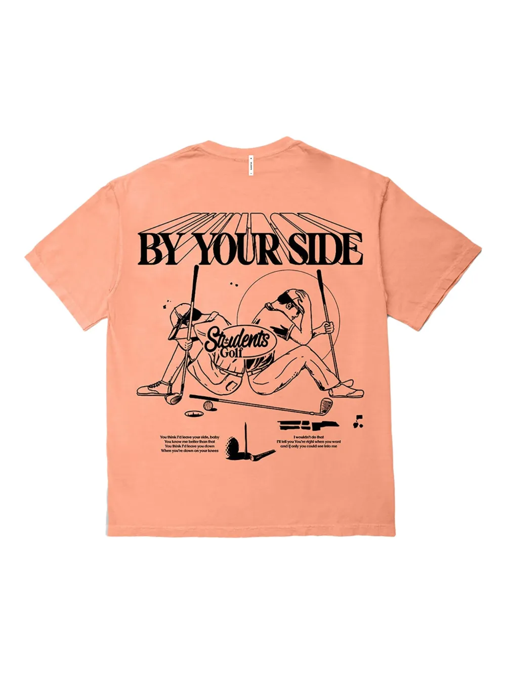 Students Golf By Your Side T-shirt met grafische print - Oranje