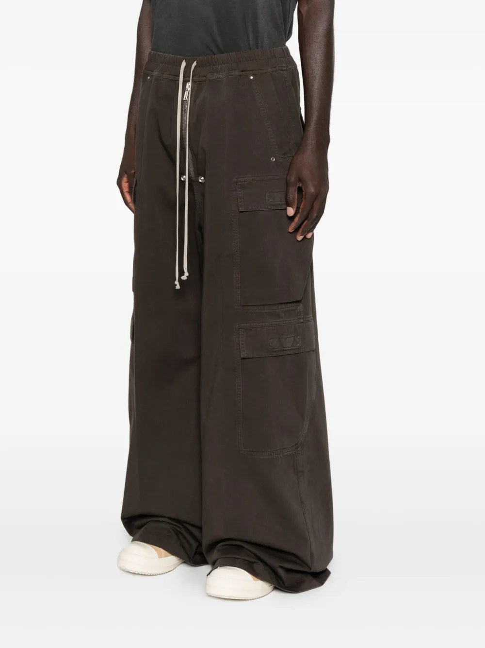 Rick Owens Double Cargo Jumbo Belas Trousers In Black