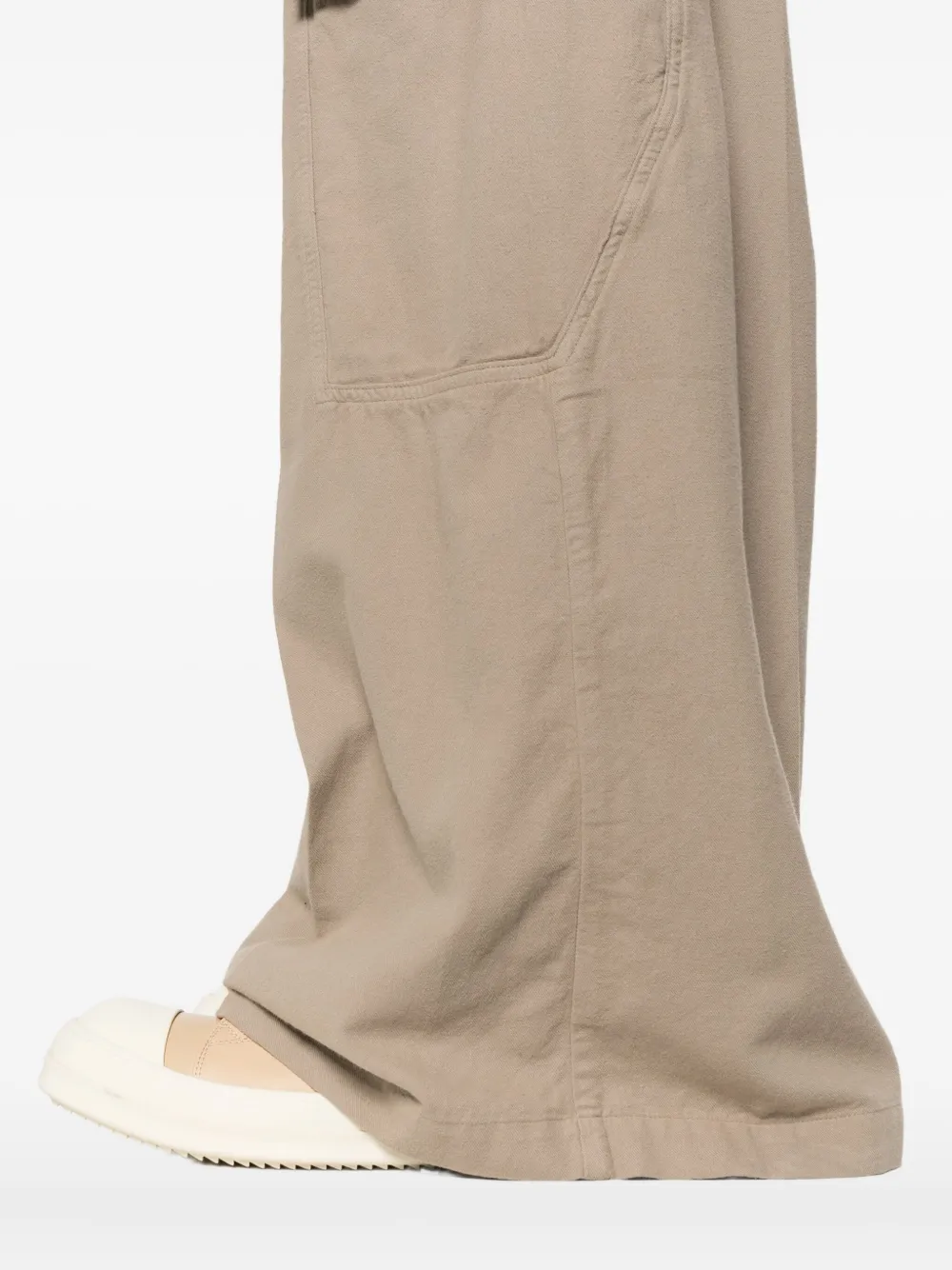 Rick Owens Double Cargo Jumbo Belas Trousers In Neutral