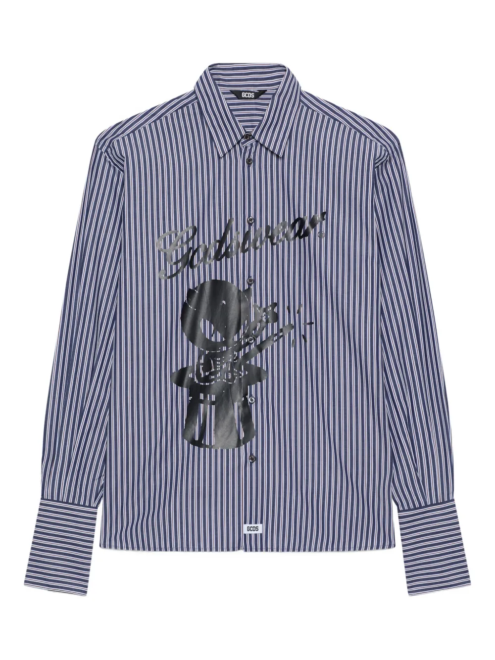 GCDS camisa con rayas estampadas | azul | Image 1
