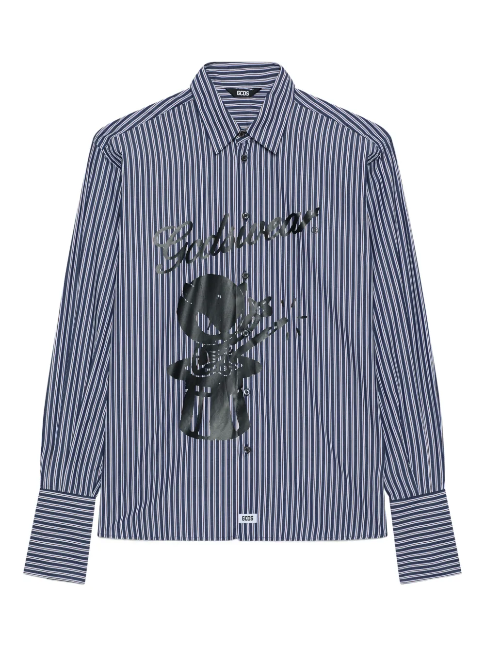 GCDS striped-pattern shirt | Blue | Image 1