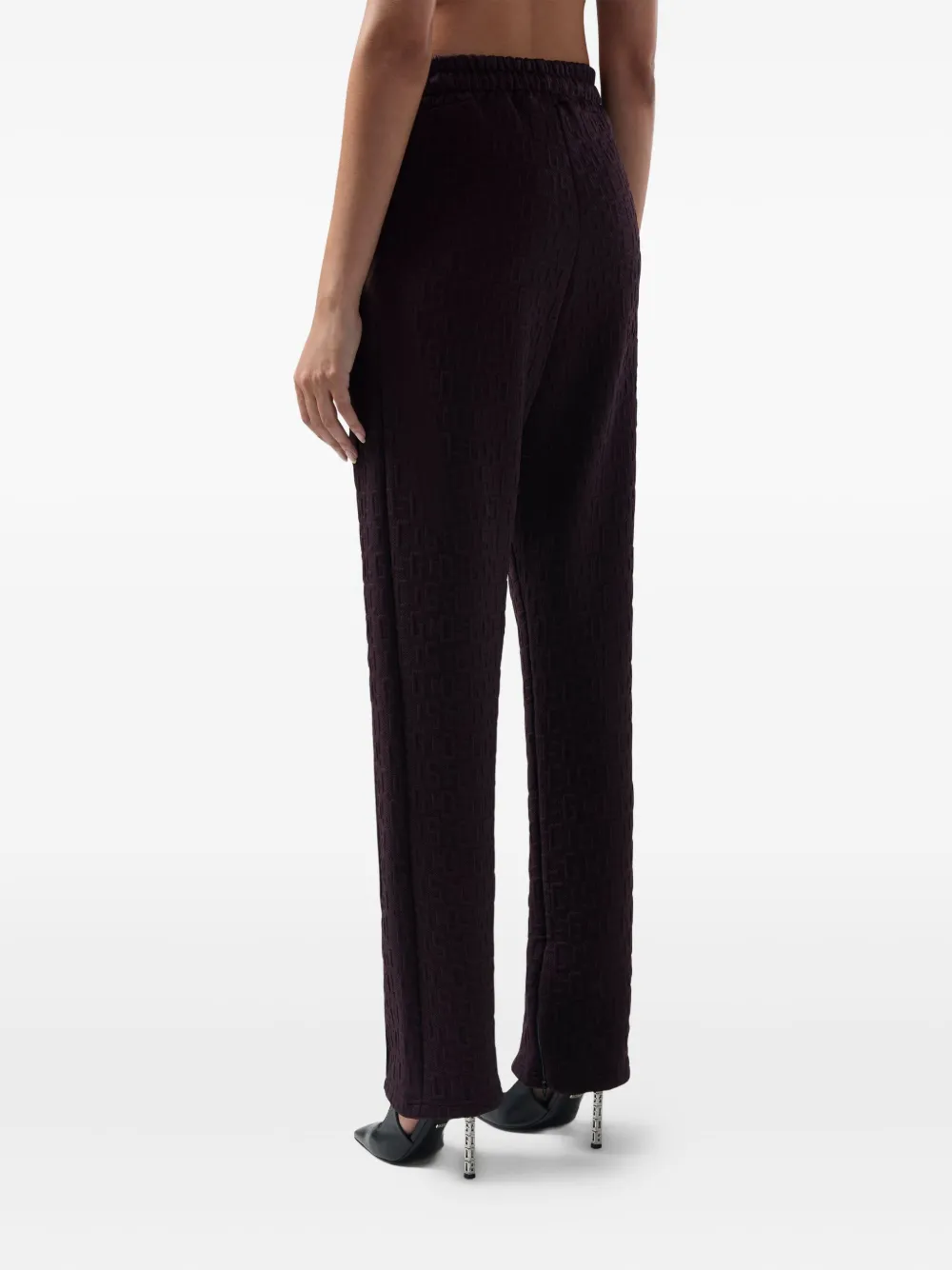 Gcds Monogram-jogger Straight Trousers In Multi