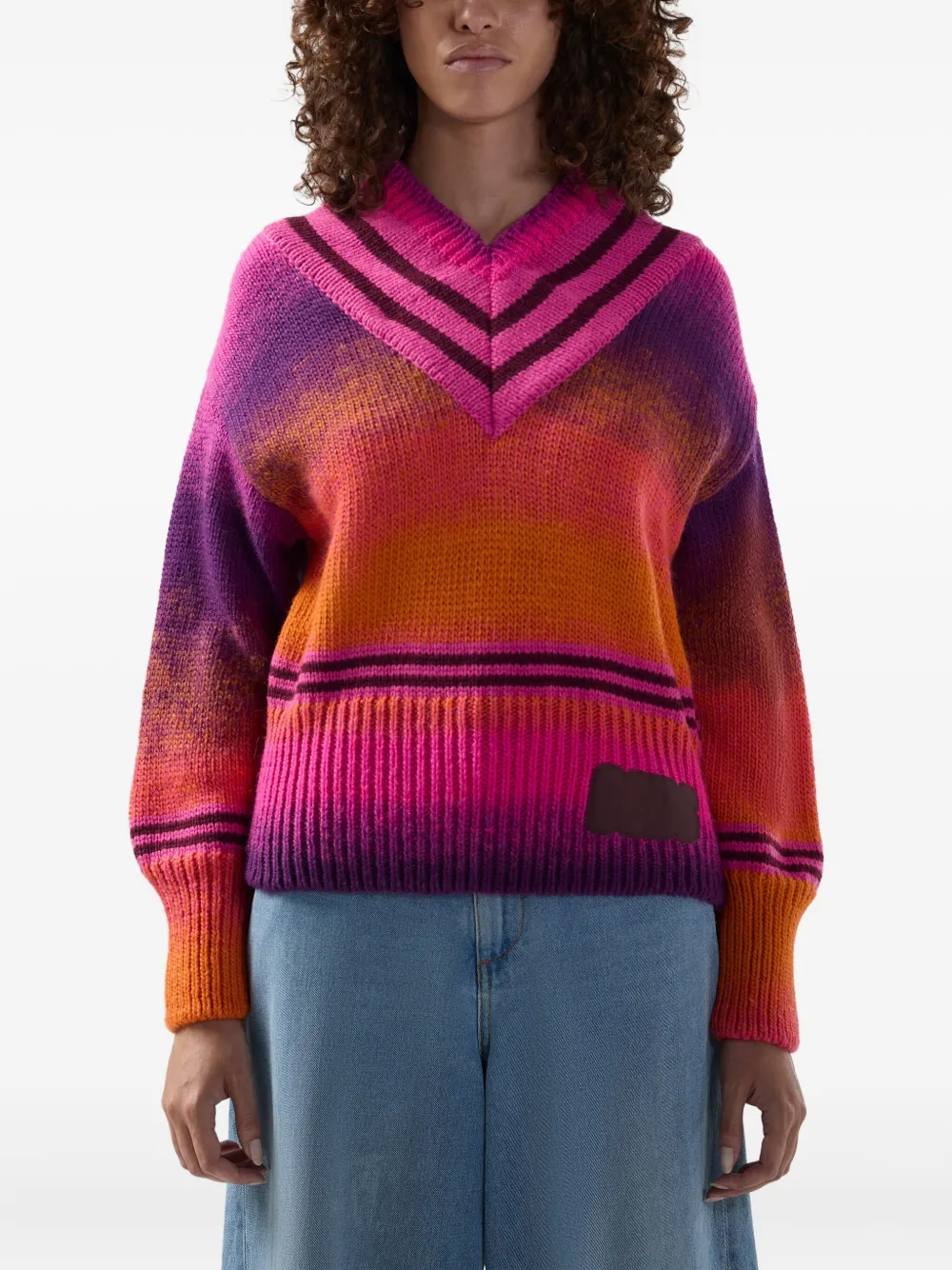 GCDS Trui met V-hals Roze