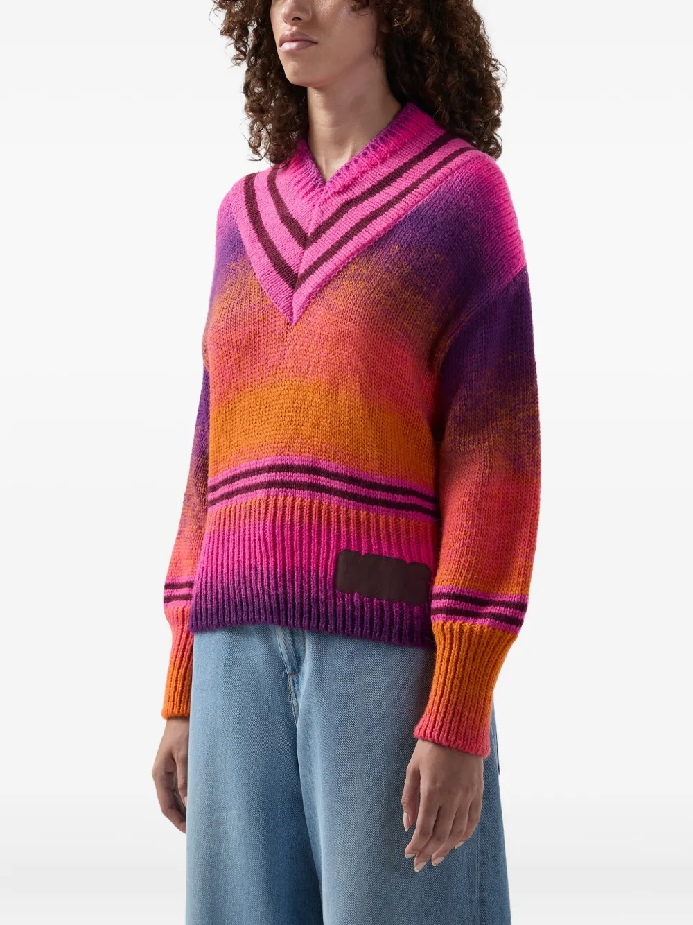 GCDS Trui met V-hals Roze