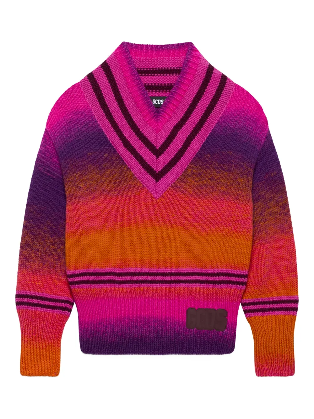 GCDS suéter con cuello en V | rosado | Image 1