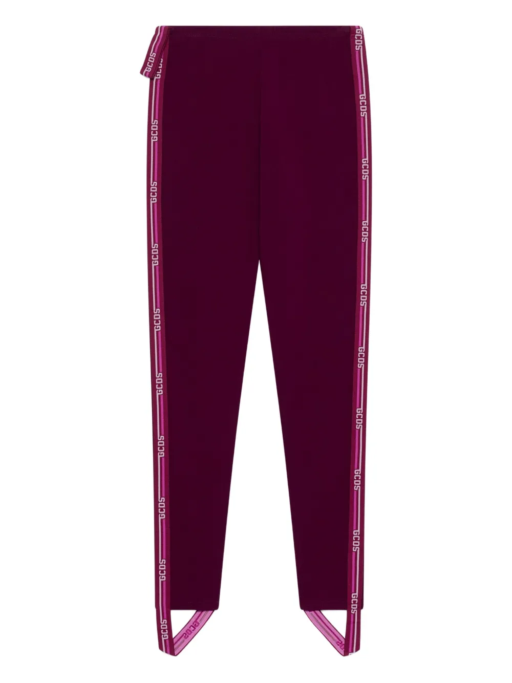Gcds Logo-tape Piquet Leggings In Multi