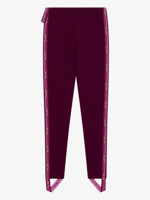 GCDS logo-tape piquet leggings