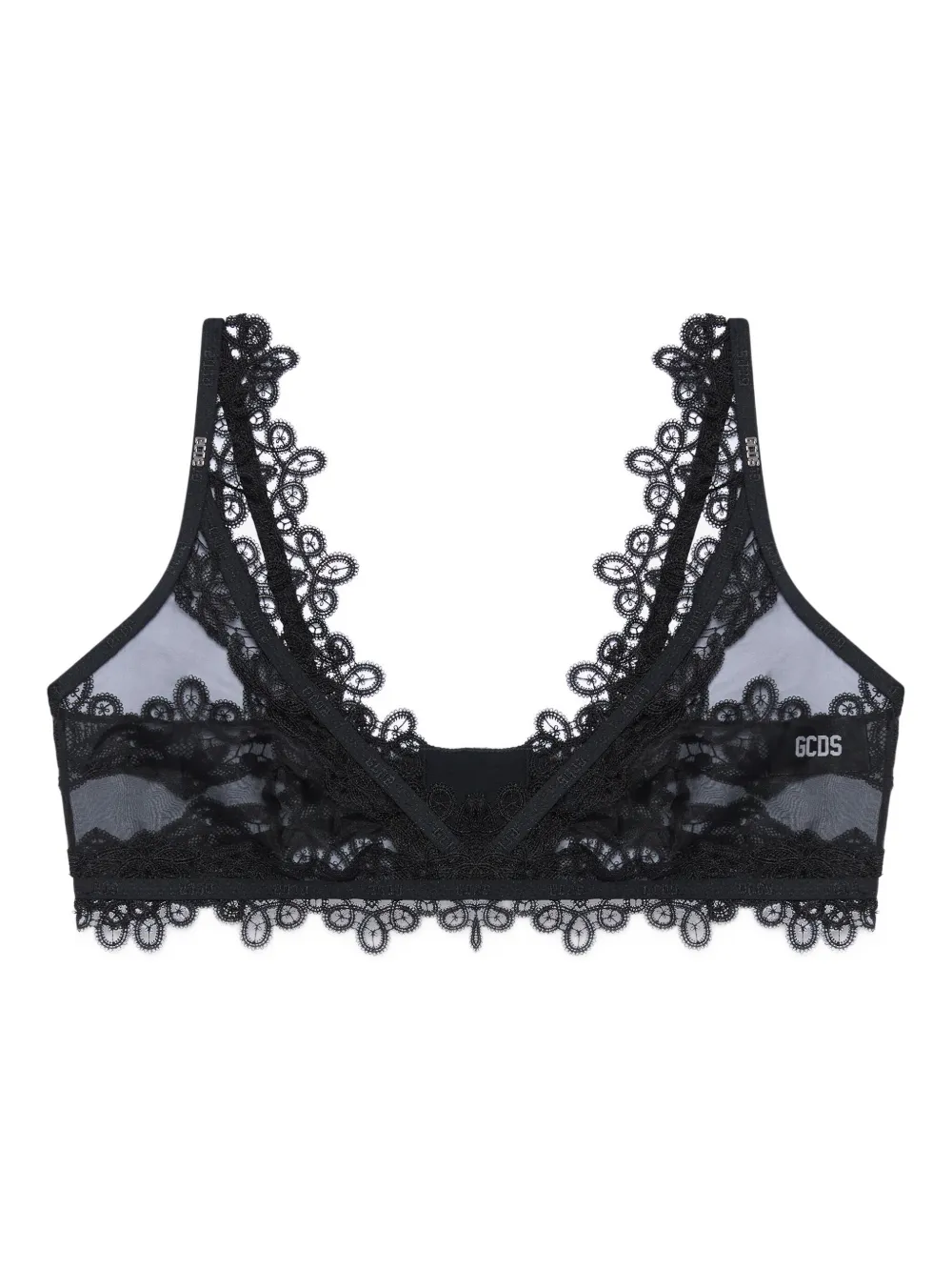 GCDS brasier estilo bralette de encaje | negro | Image 1