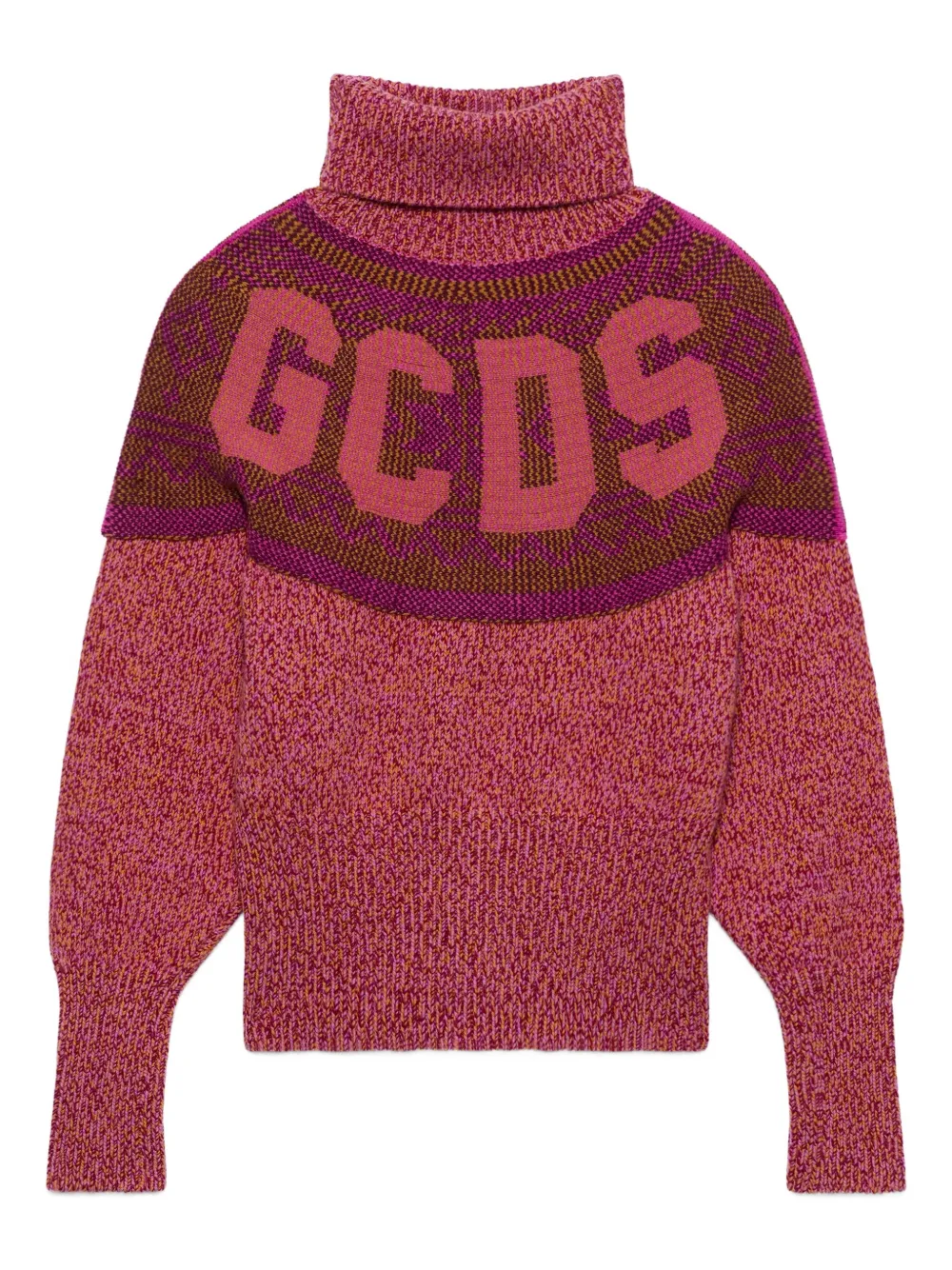 GCDS turtleneck knit jumpers | Red | Image 1