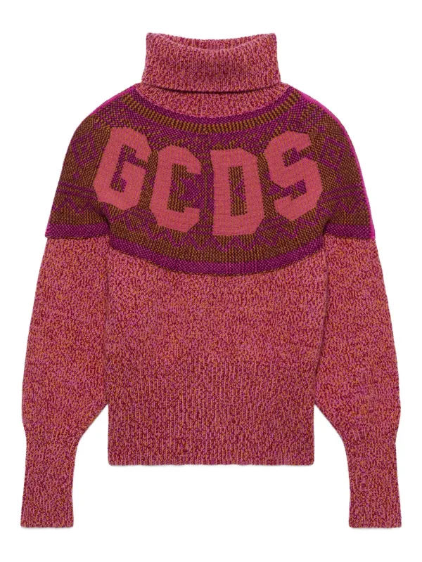 GCDS ニット イタリア製 GCDS ニット セーター オーバーサイズ ブルー 