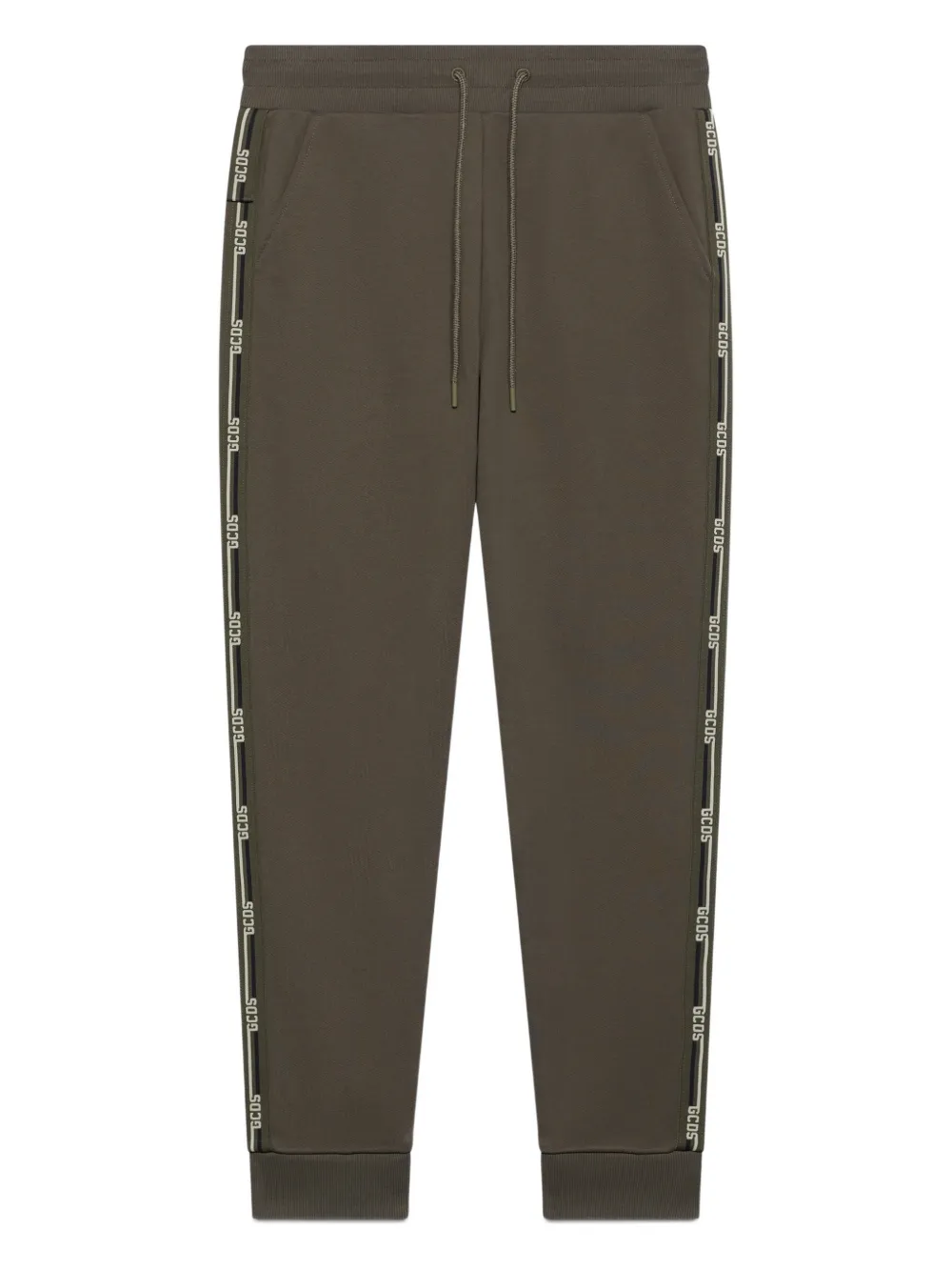 GCDS logo-tape track pants | Green | Image 1