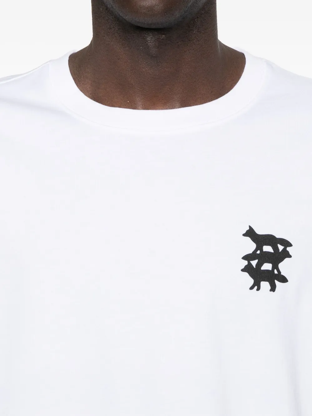 Maison Kitsuné Stunt Fox Oversized Fit T-shirt Clothing In Gray