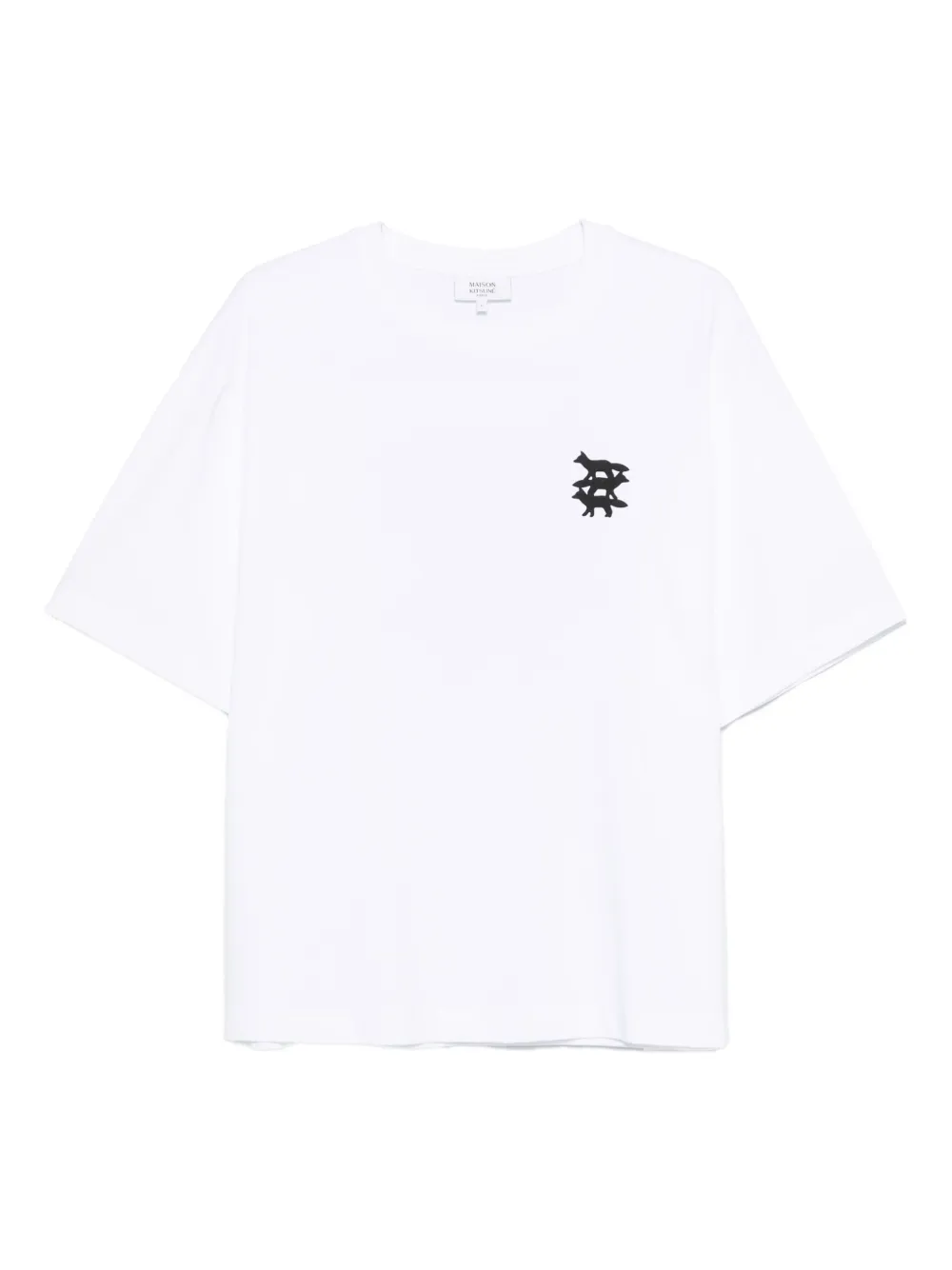 Maison Kitsuné Stunt Fox Oversized Fit T-shirt Clothing In Gray