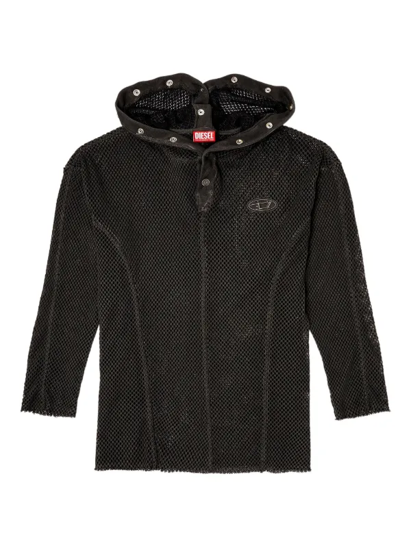 【口】Thug Club メッシュパーカー Diesel x Thug Club メッシュ パーカー | ブラック | FARFETCH JP