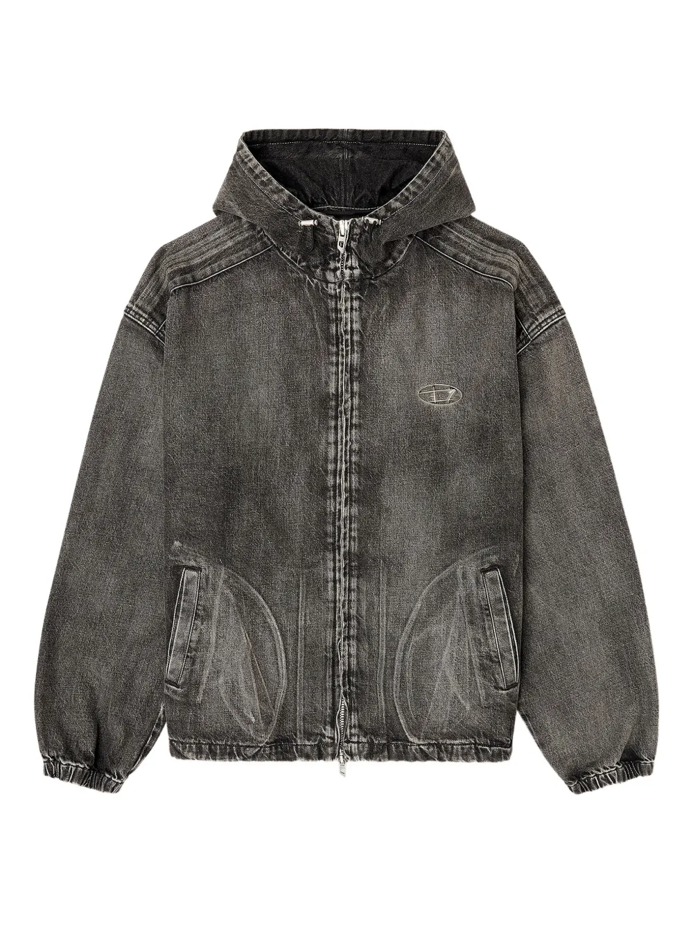 Diesel x Thug Club hooded denim jacket | Black | Image 1