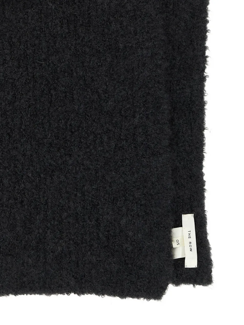 The Row Textured Fabric Scarf Soft Finish In Gray