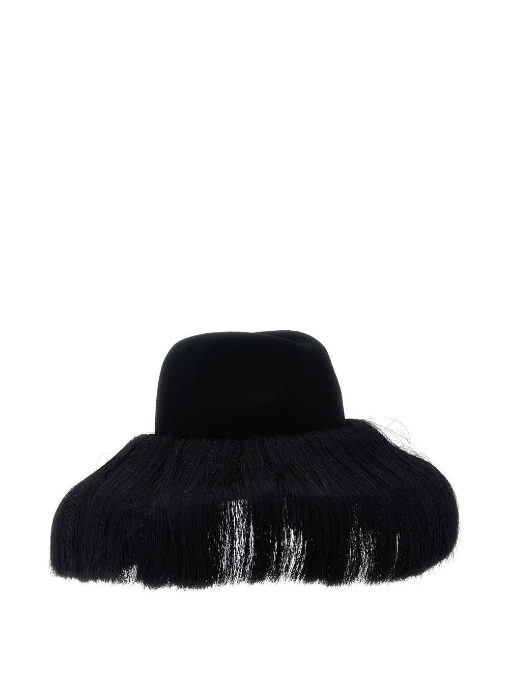 Comme Des Garçons x Hizume fedora hoed met franje Zwart