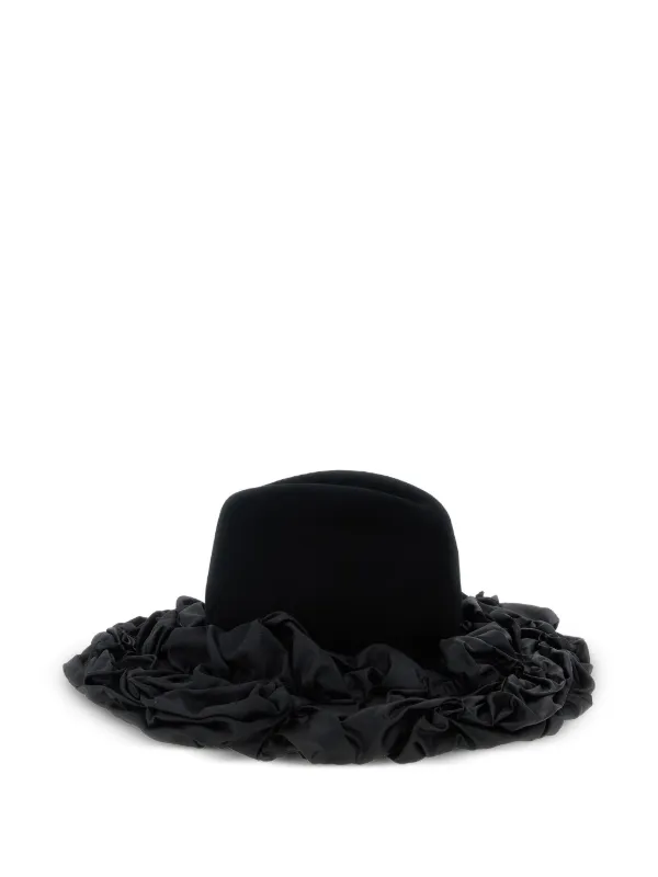 Comme Des Garçons x Hizume ラッフル ワイドブリム ハット | ブラック