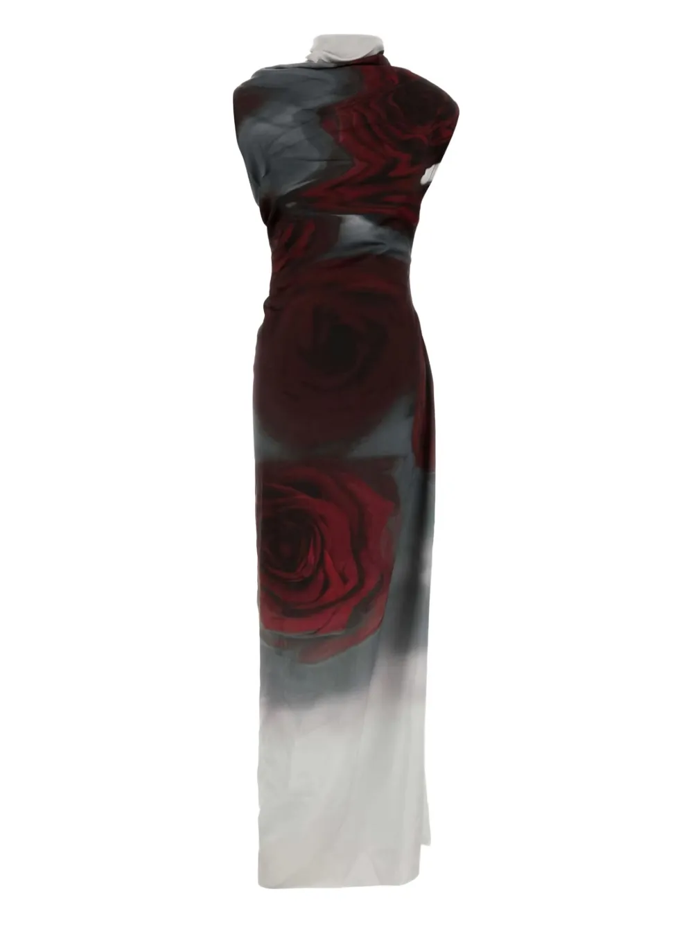 Jean Paul Gaultier rose-print dress | White | Image 1