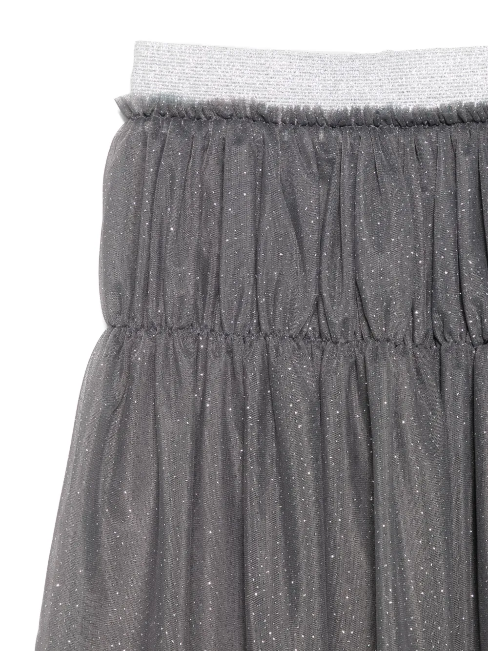 Il Gufo Glitter-waistband Skirt In Gray