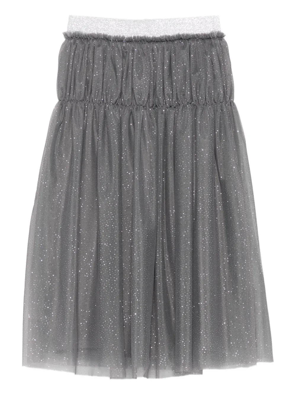 Il Gufo glitter-waistband skirt - グレー Il Gufo glitter-waistband skirt - グレー
