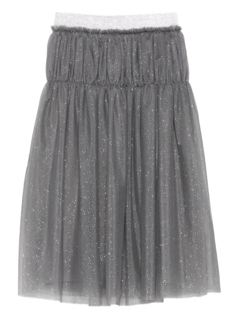 Il Gufo glitter-waistband skirt