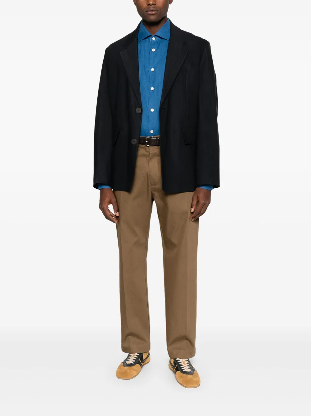 Kiton linen shirt - Blauw