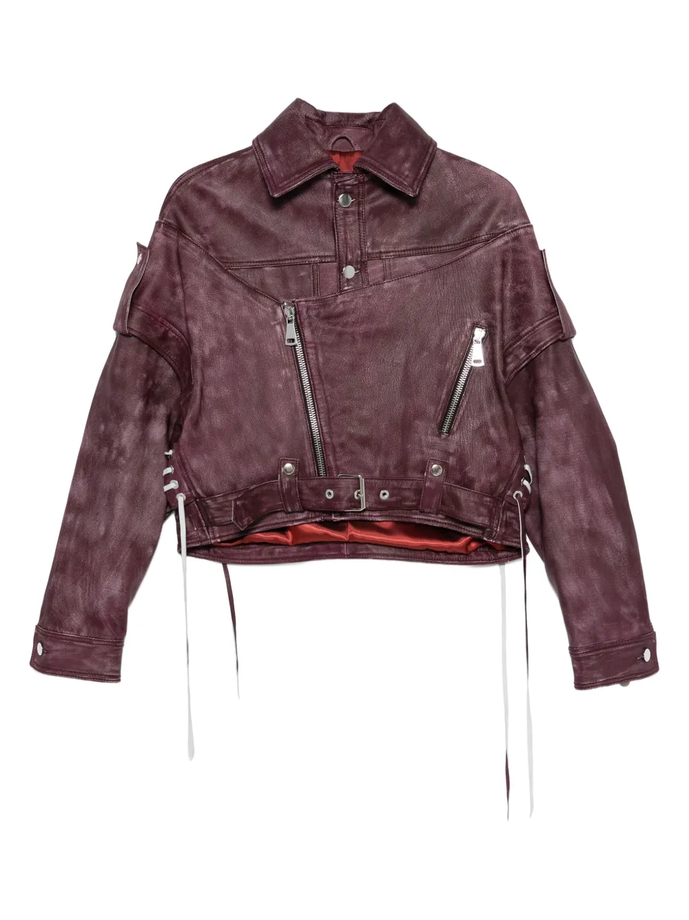 Manokhi Lace-up Detail Jacket In Brown