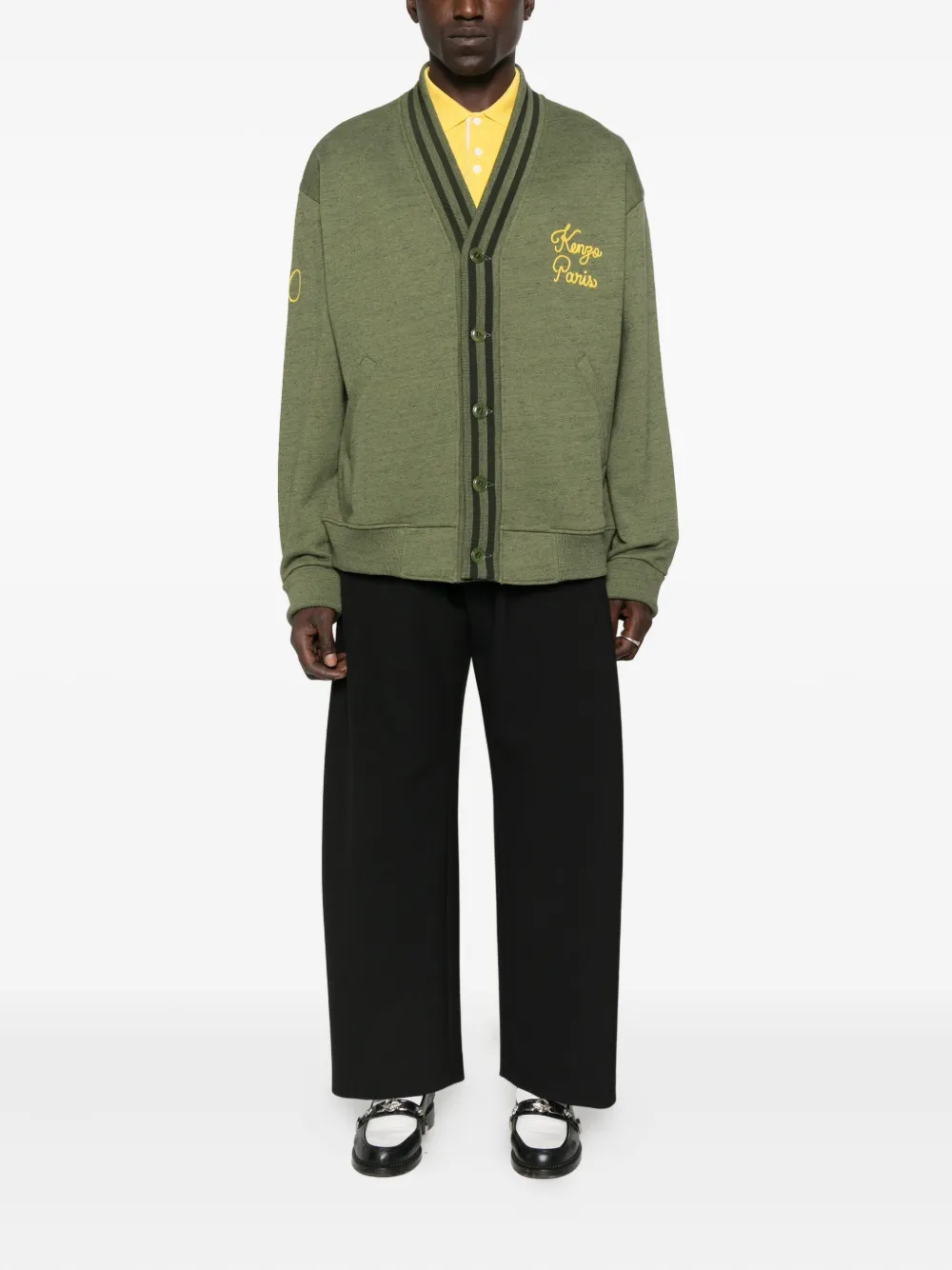Kenzo Paris Chainstitch-embroidered V-neck cardigan | Cardigans | Image 2