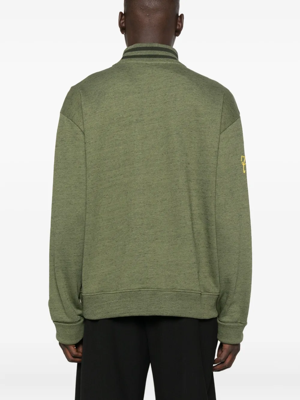 Kenzo Paris vest met V-hals en geborduurd stiksel Groen