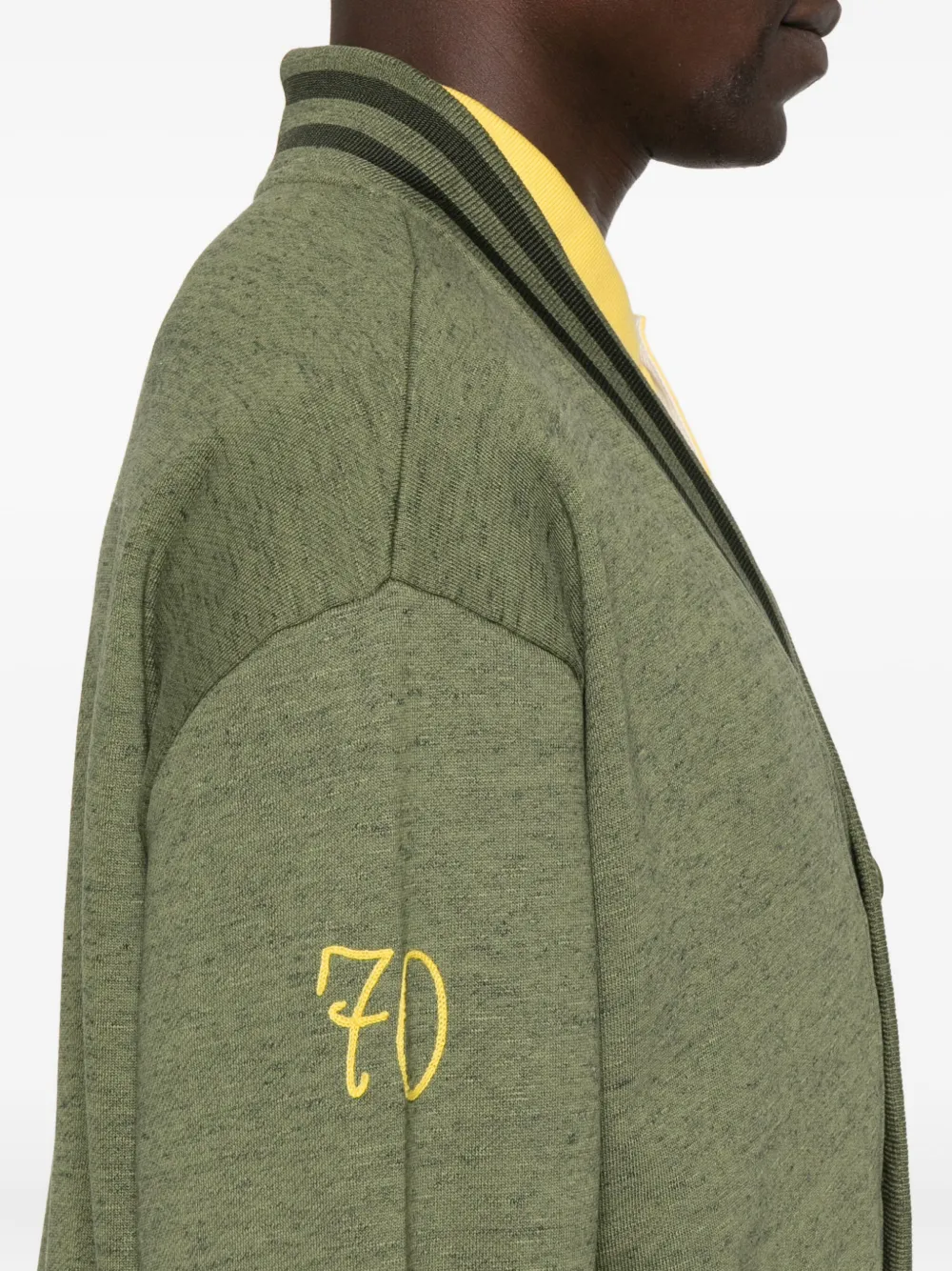 Kenzo Paris vest met V-hals en geborduurd stiksel Groen