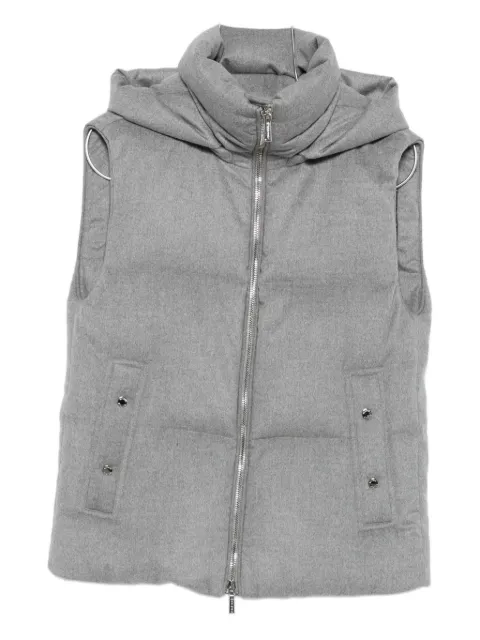 Moorer hooded zip-up gilet