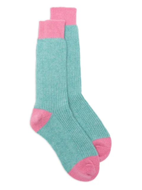 Guest In Residence ribbed colour-block socks