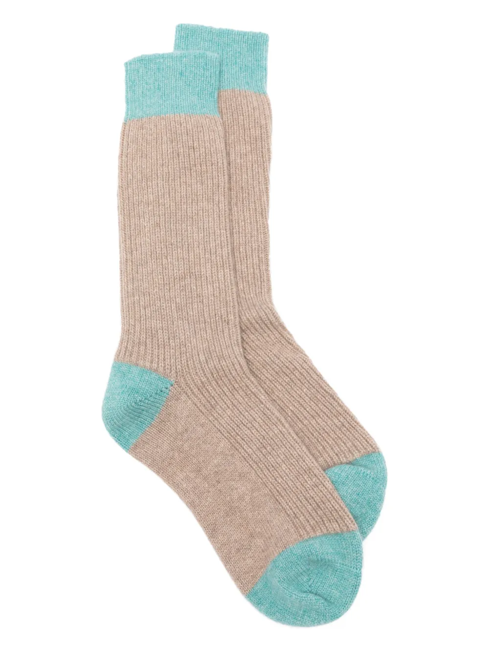 Guest In Residence ribbed colour-block socks | 褐色 | Image 1