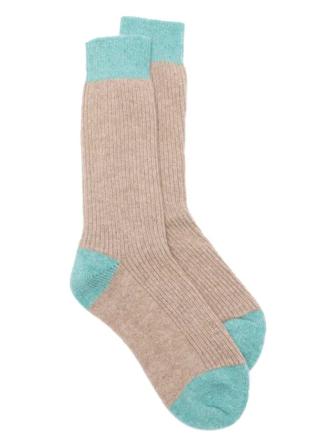 Guest In Residence ribbed colour-block socks