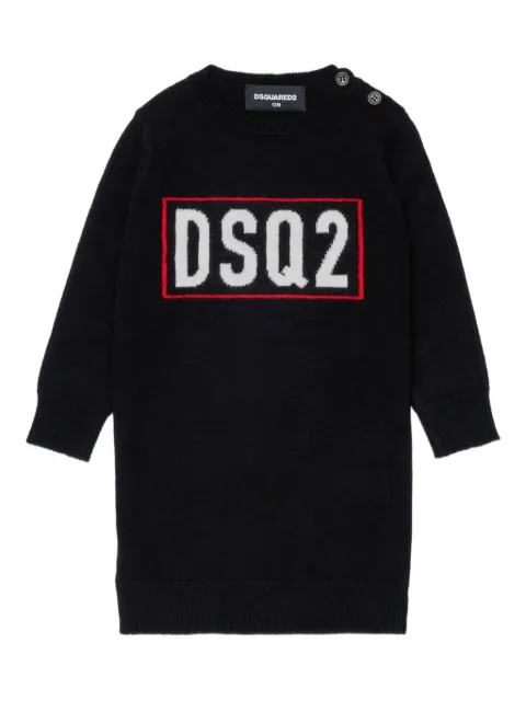 DSQUARED2 KIDS buttoned crew-neck dress