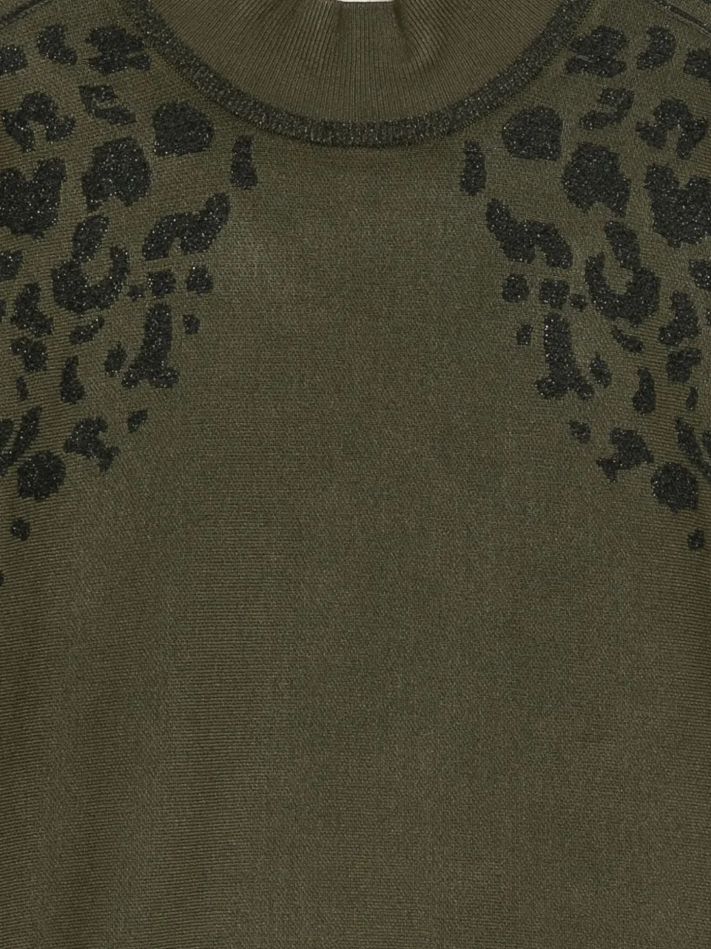Liu •jo Animal-print Sweater In Green