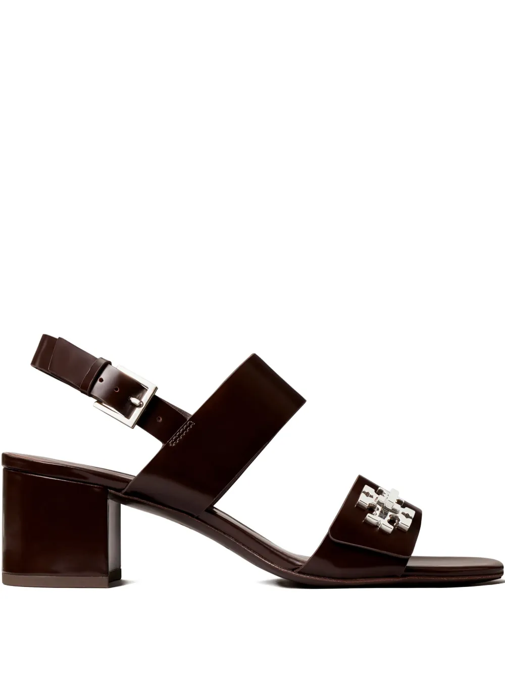 Tory Burch Sandália T-lock com salto 55mm | Marrom | Image 1