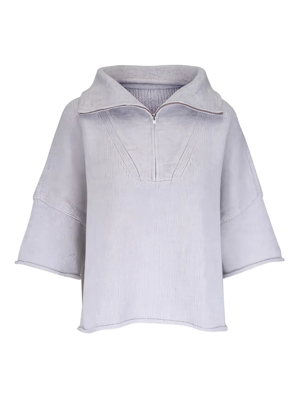 TWP zip collared top | Grey | Image 1
